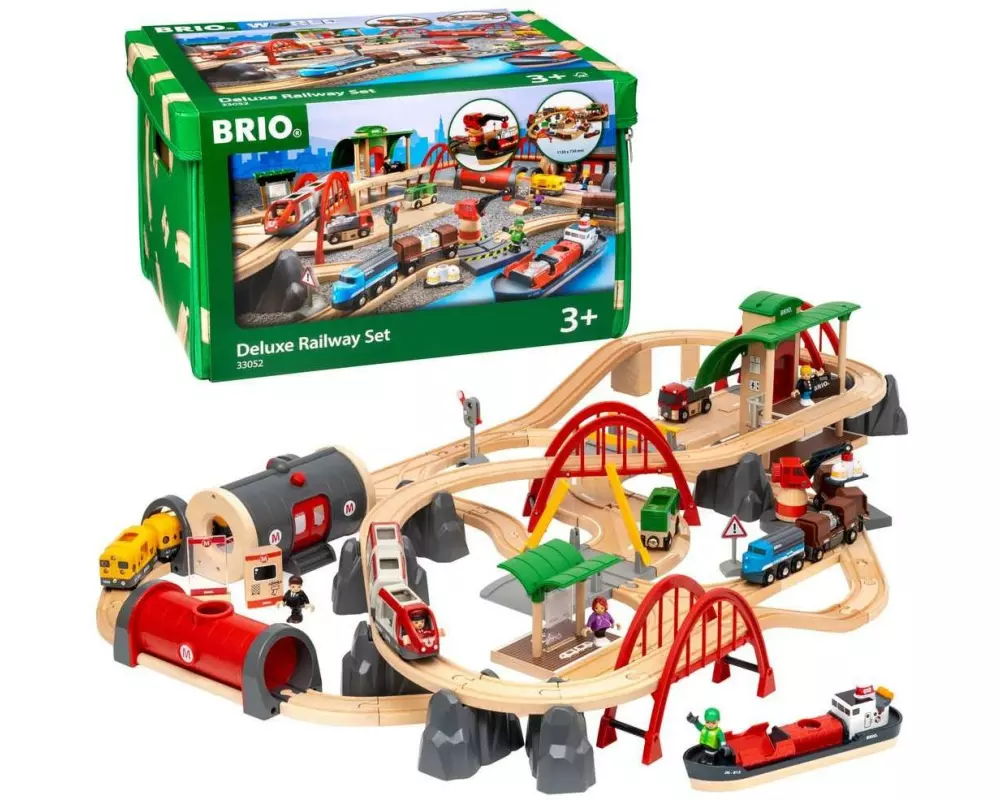 BRIO Strassen & Schienen Bahn Set Deluxe