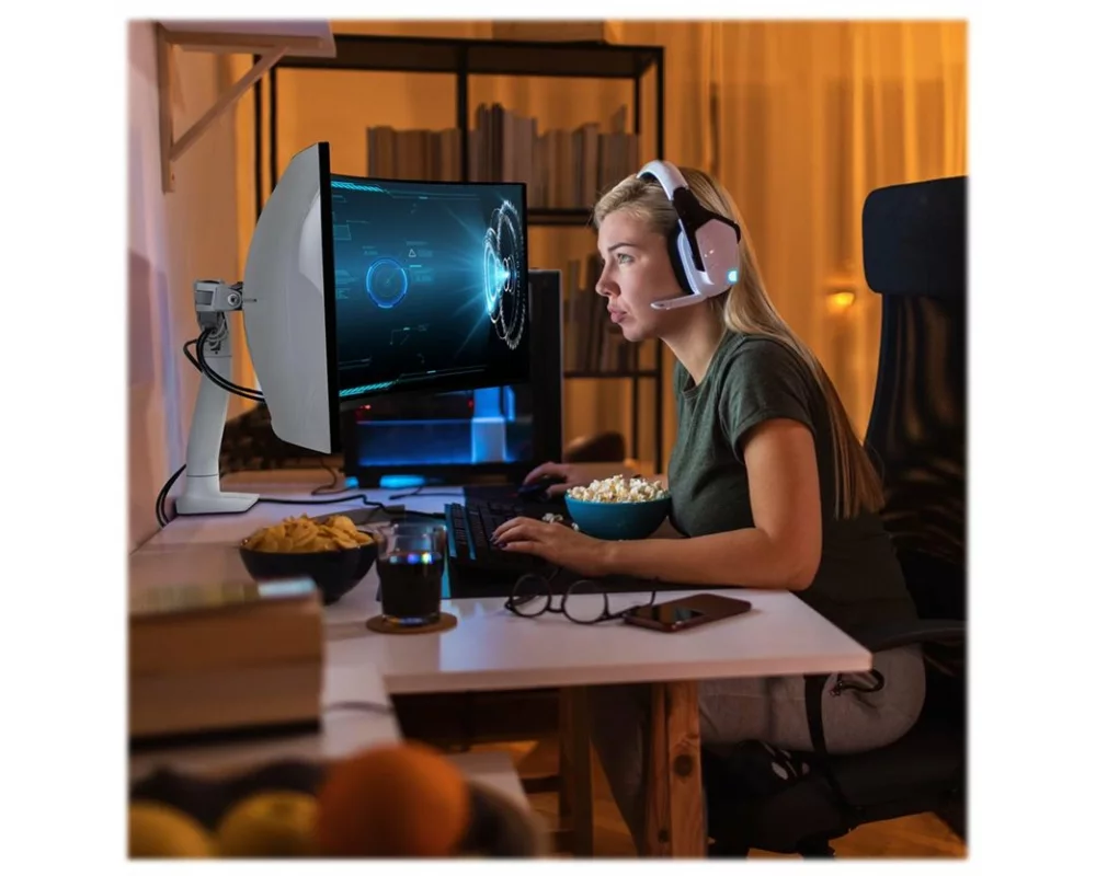 ERGOTRON HX monitor arm, with HD monitor joint, in white