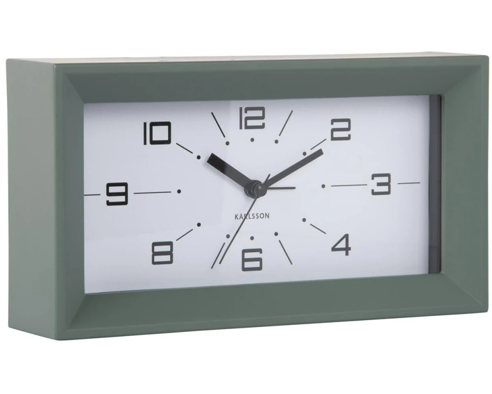 KARLSSON Wecker Lujo Rectangle Jungle Green