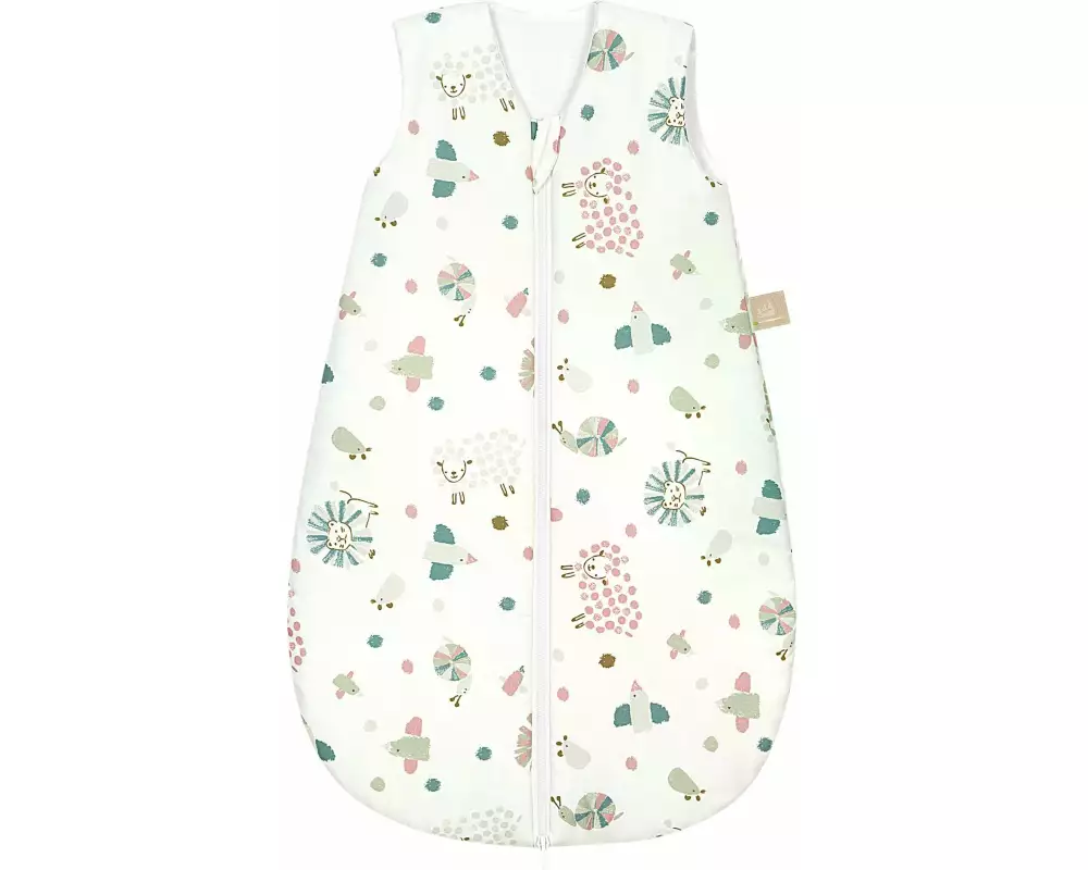 Odenwälder Baby-Ganzjahresschlafsack wattiert Wildlife Green Gr. 90