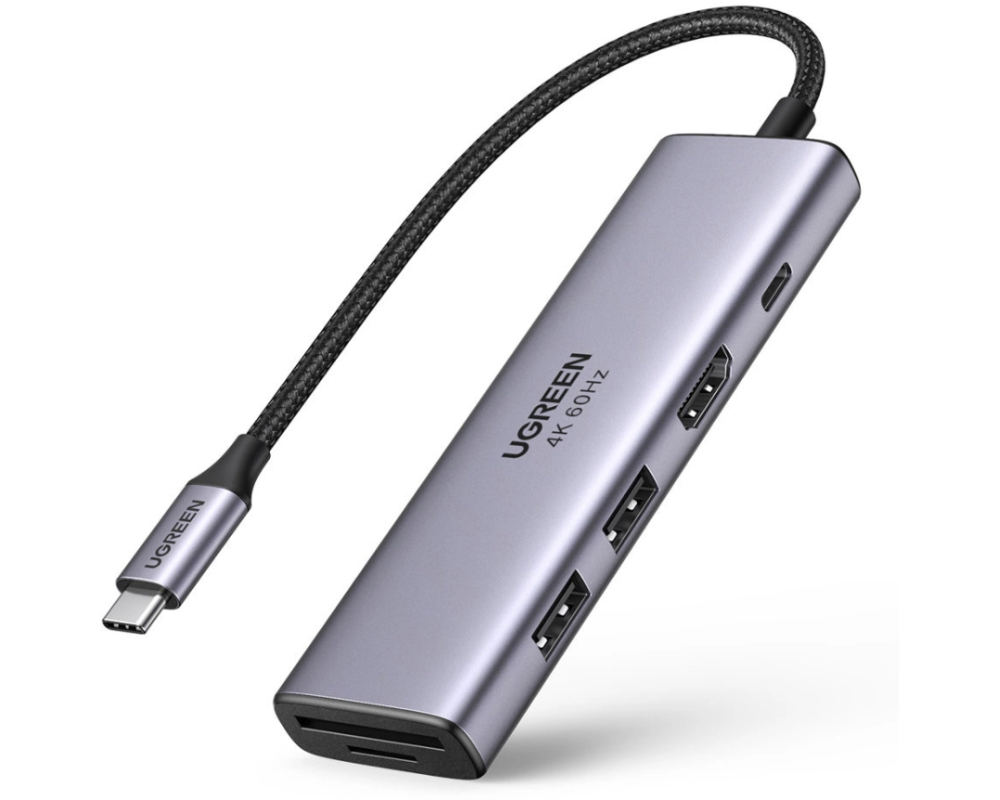 UGREEN USB-C Hub 6-in-1, 100W 60384 2xUSB 3.2 Gen1,HDMI,SD,TF,PD
