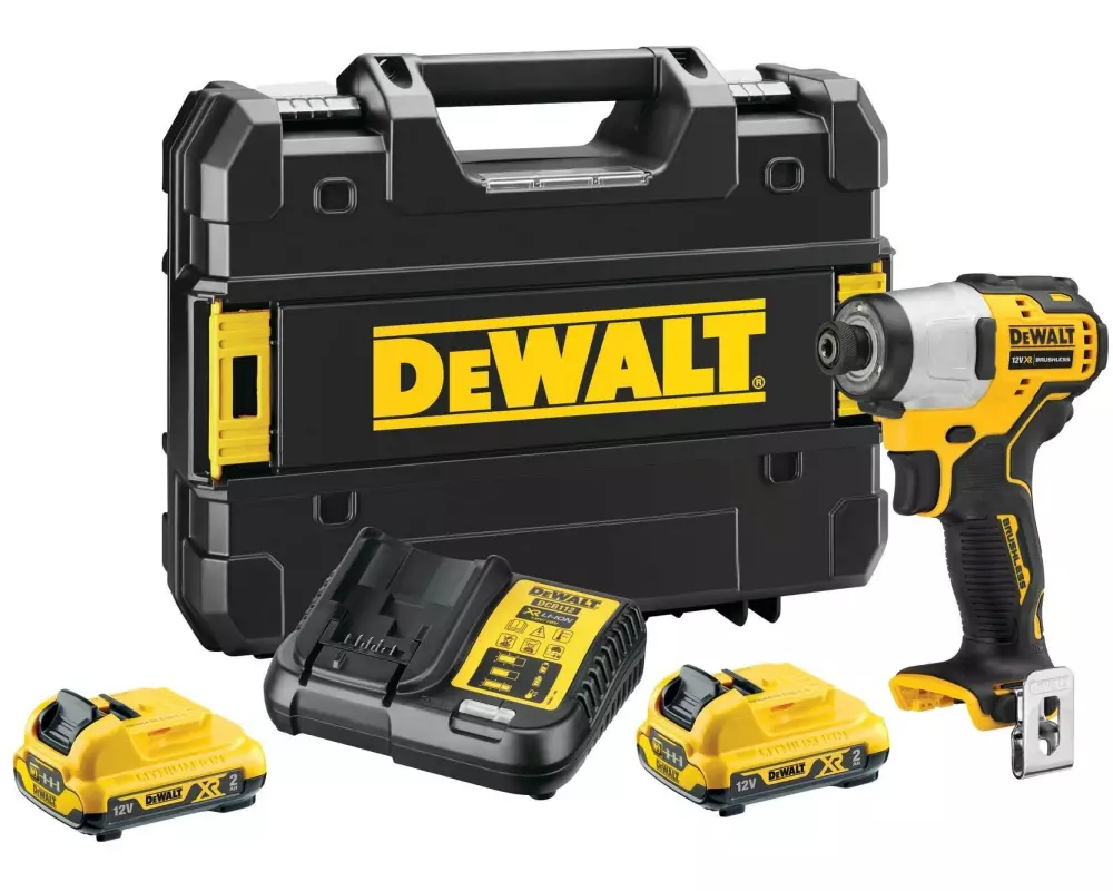 DEWALT Akku-Schlagschrauber 12 V 1/4", 2x 2 Ah Akku, Kit