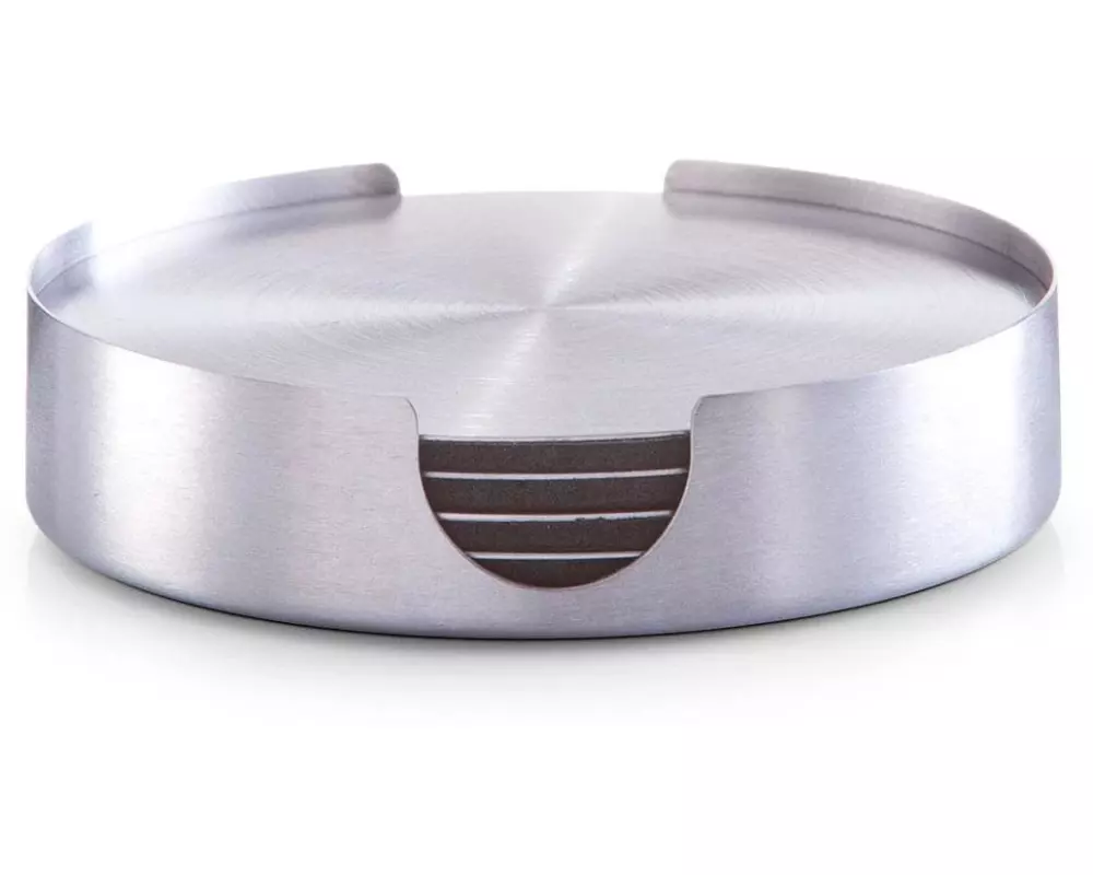 Zeller Present Glasuntersetzer 7-teilig, Edelstahl