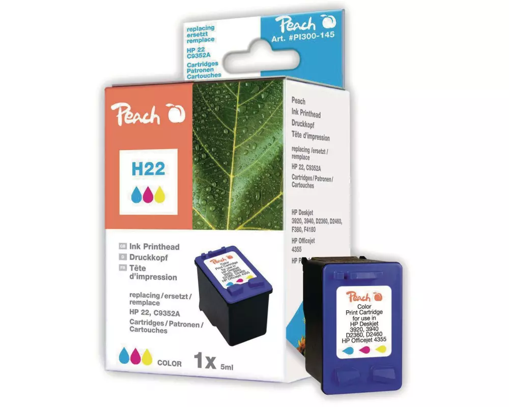 Peach Tinte HP Nr. 22XL (C9352AE) Color