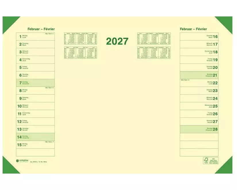 Simplex Schreibunterlage Eye-ease-Löschpapier 2027 47.7 x 32.5 cm
