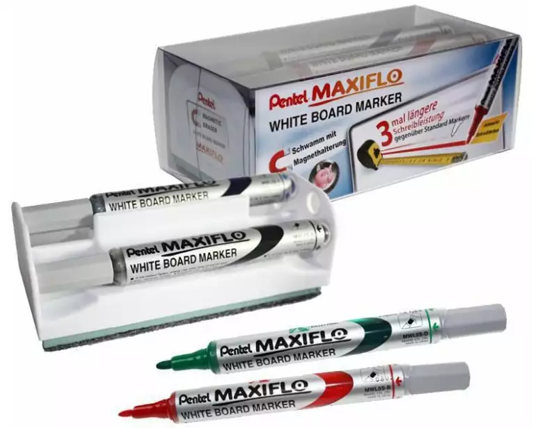 pentel Whiteboard-Marker Maxfilo Slim Blau/Grün/Rot/Schwarz