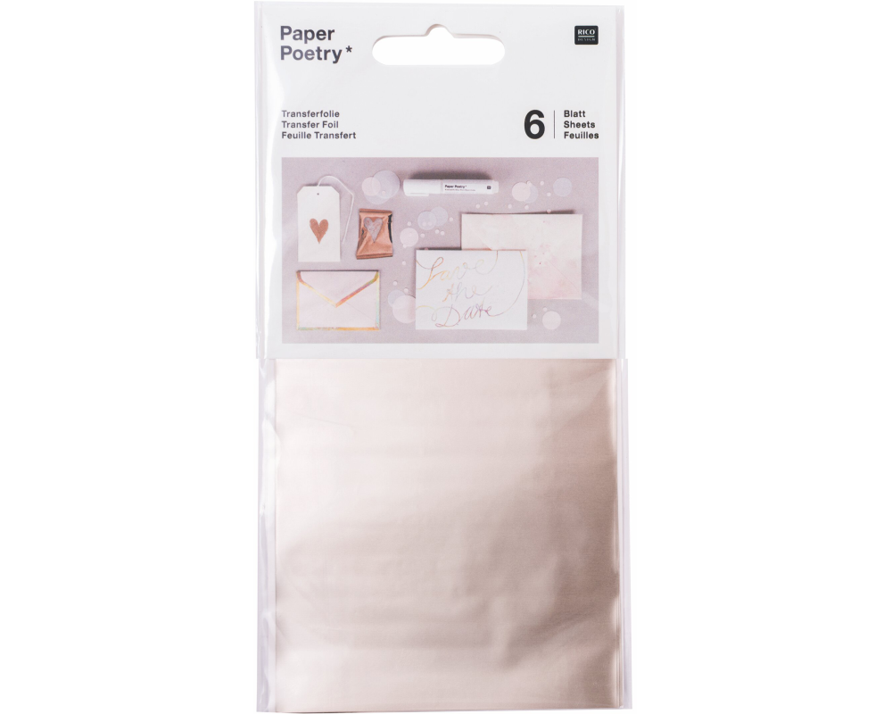 RICO DESIGN Transferfolie 9x15cm 08792.91.08 champagner 6 Stück