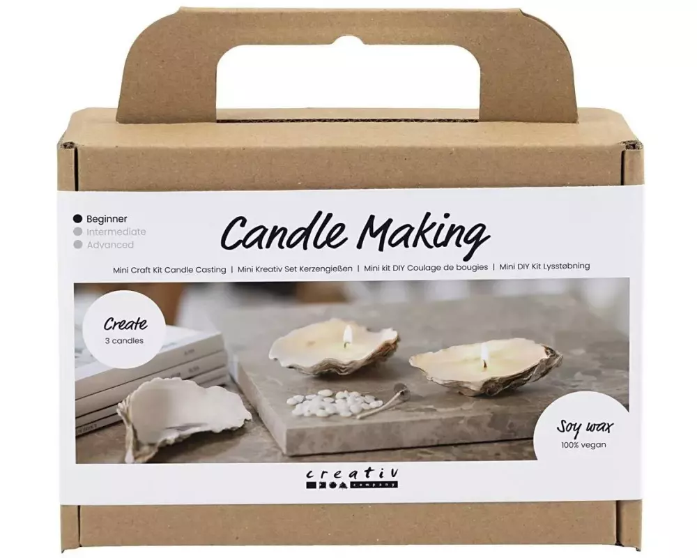 Creativ Company Bastelset Kerzen giessen Austernschale Beige