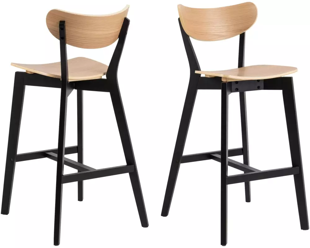 AC Design Barhocker Roxby, 2 Stück, 45 x 105 cm, Braun