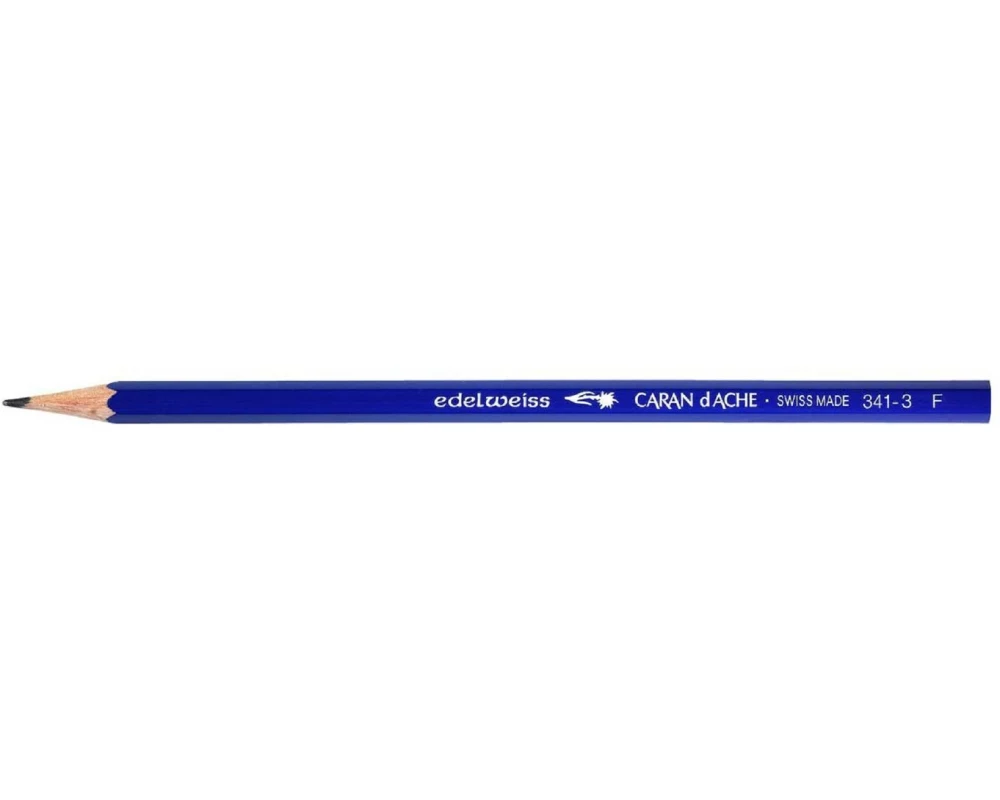 Caran d'Ache Bleistift F, Blau, 12 Stück