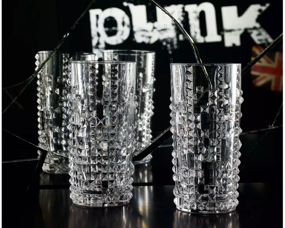 Nachtmann Punk Longdrink Set/4 390 ml, 4 Stück, Transparent