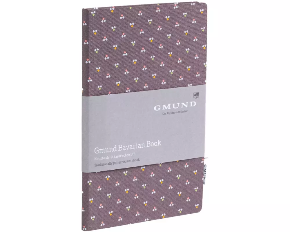 Gmund Notizbuch Bavarian Karo 13.5 x 20.3 cm, Dot, Walnuss
