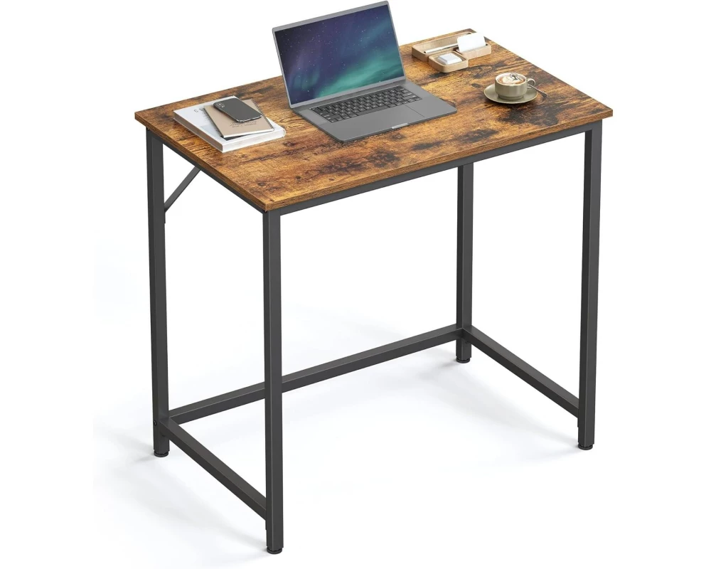 VASAGLE Tisch 80 x 50 x 76 cm, Braun/Schwarz