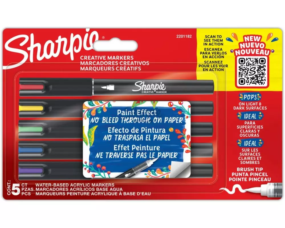 Sharpie Acrylmarker Creative, farbig, 5er Blister