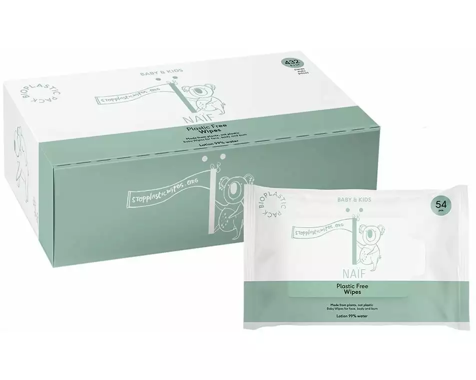 NAÏF Feuchttücher kunststofffrei Megapack 8 x 54 Stk.