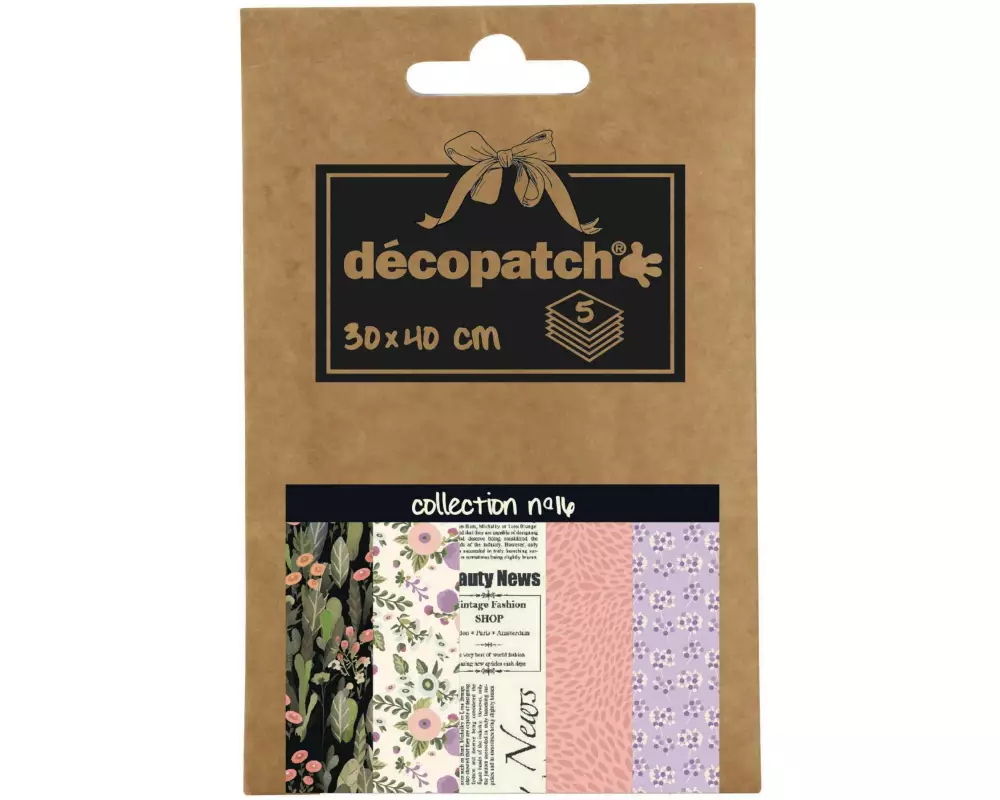 décopatch Decopatch-Papier Nr. 16, 5 Blatt