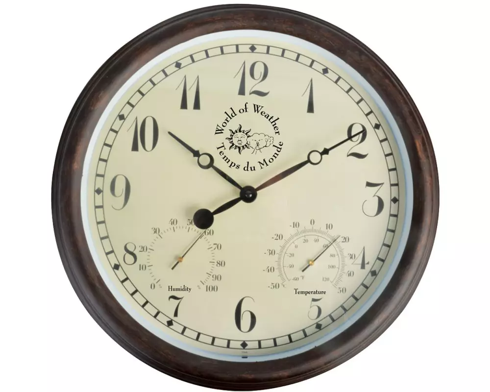 Esschert Design Gartenuhr aus Kunststoff Ø 38.3 cm