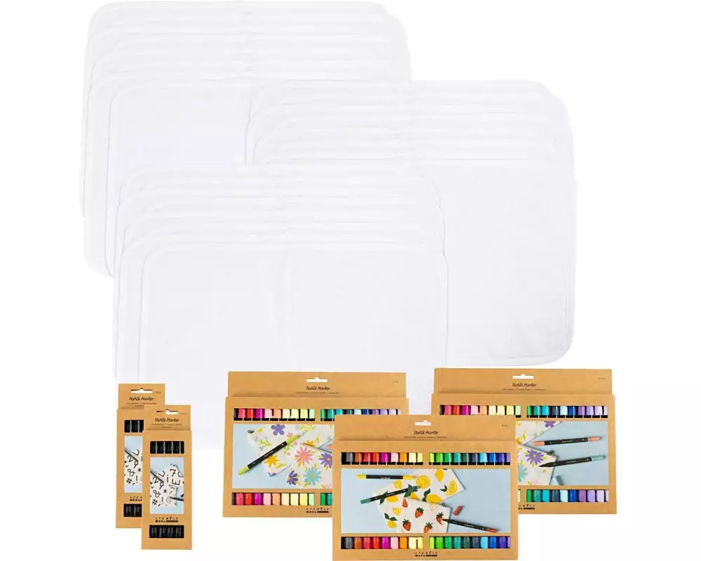 Creativ Company Stoff-Bastelset Tischset 30 x 45 cm, 30 Stück