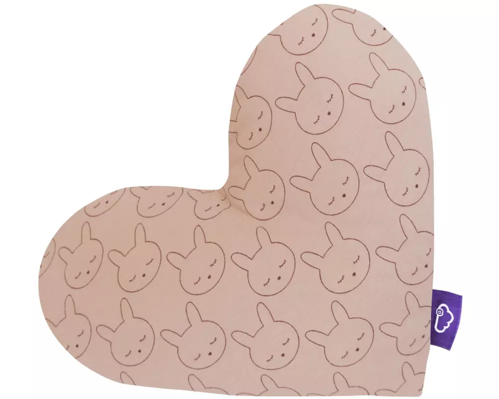 Träumeland Kissen Herz Hase Beige 38 x 30 x 12 cm