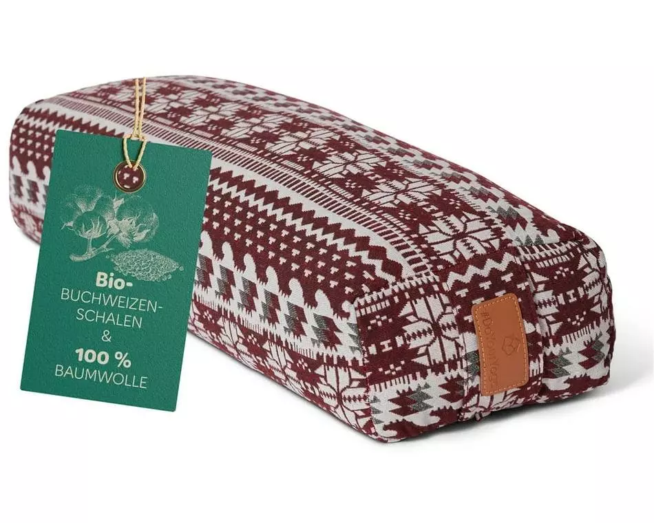DoYourYoga Yoga-Bolster Paravati Weiss/Rot