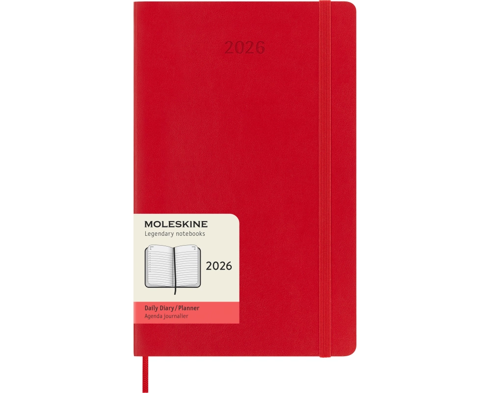 MOLESKINE Agenda Classic Large 2026 DSF212DC3Y26 1T/1S scharlachrot SC 13x21cm