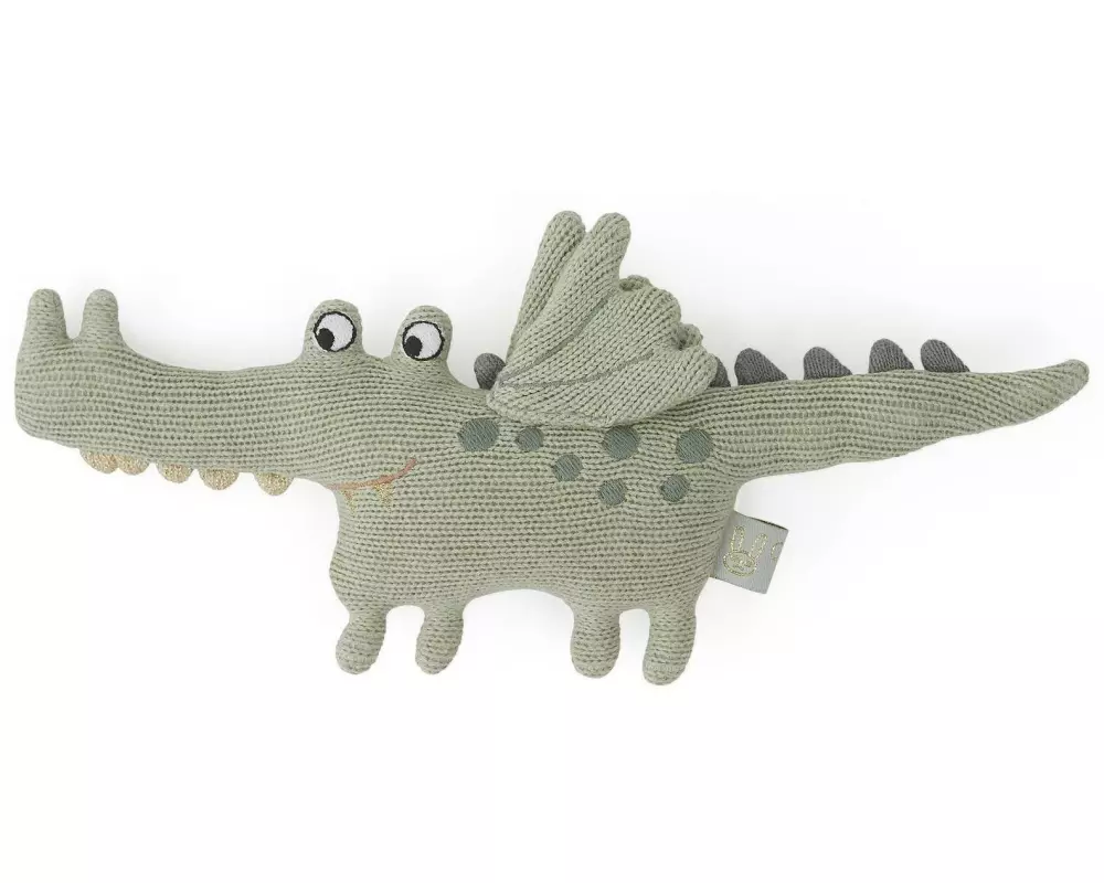 OYOY Kuscheltier Buddy Crocodile 10 x 27 cm, Grün