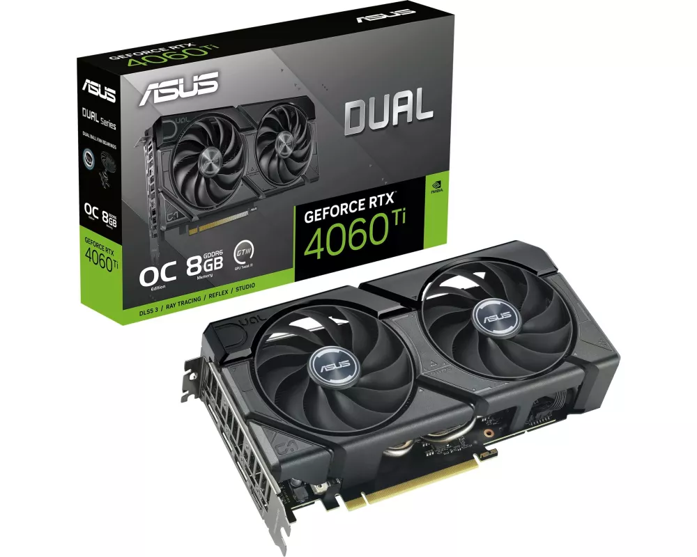 ASUS Grafikkarte Dual GeForce RTX 4060 Ti EVO OC Edition 8 GB