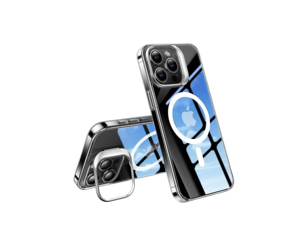 Torras UPRO Lstand Schutzhülle, iPhone 15 Pro Max, MagSafe, transparent