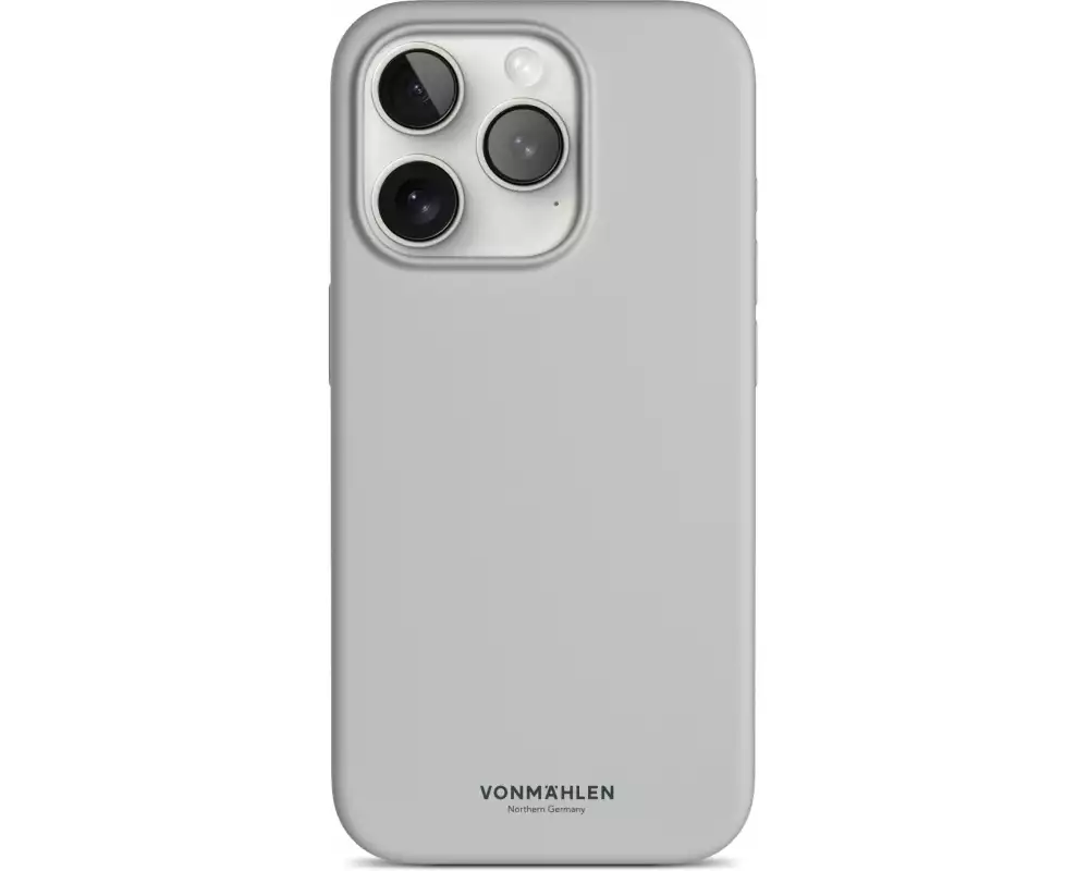 Vonmählen Back Cover Eco Silicone iPhone 15 Pro Light Gray
