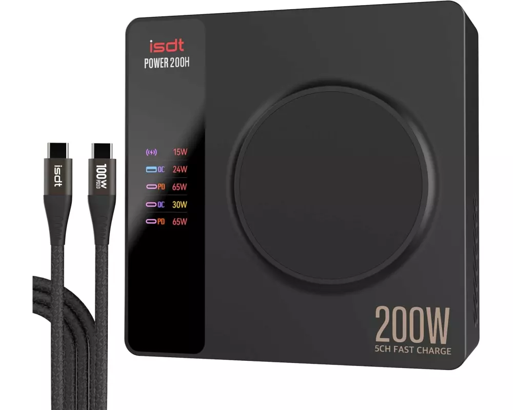 ISDT Ladegerät Power 200 H USB-C PD3.0 100W