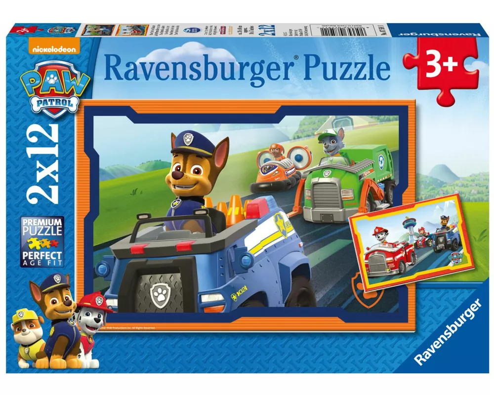 Kinderpuzzle 2x12 Teile - Paw Patrol im Einsatz