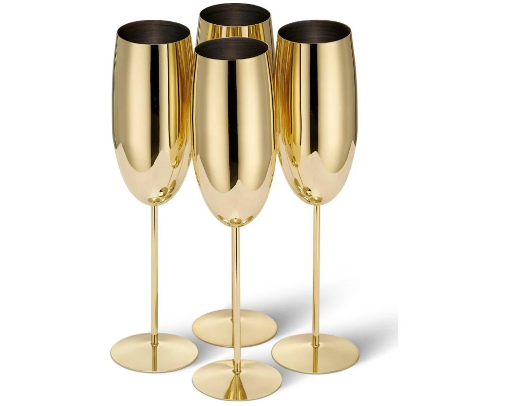 Oak & Steel Sektglas 285 ml, 4 Stück, Gold