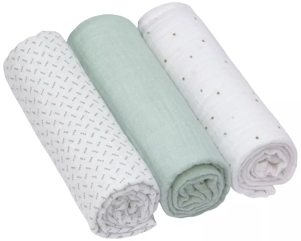 Lässig Mulltuch About Friends Waschbär, 3er-Set L 85 cm - 85 cm