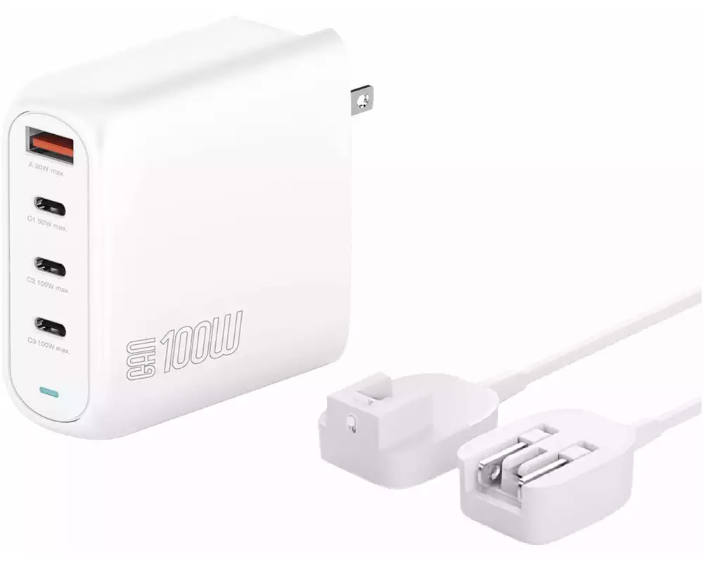 4smarts Ladegerät GaN Flex Pro 100W 3 USB-C+1 USB-A Travel Edition