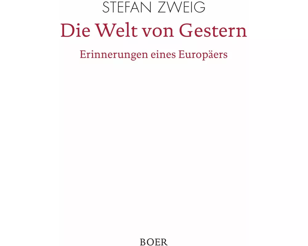 Die Welt von Gestern