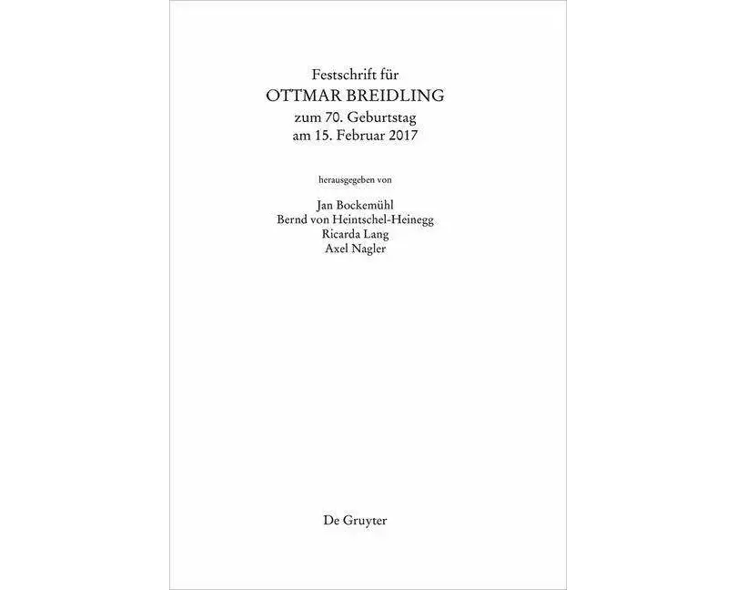 Festschrift für Ottmar Breidling zum 70. Geburtstag am 15. Februar 2017