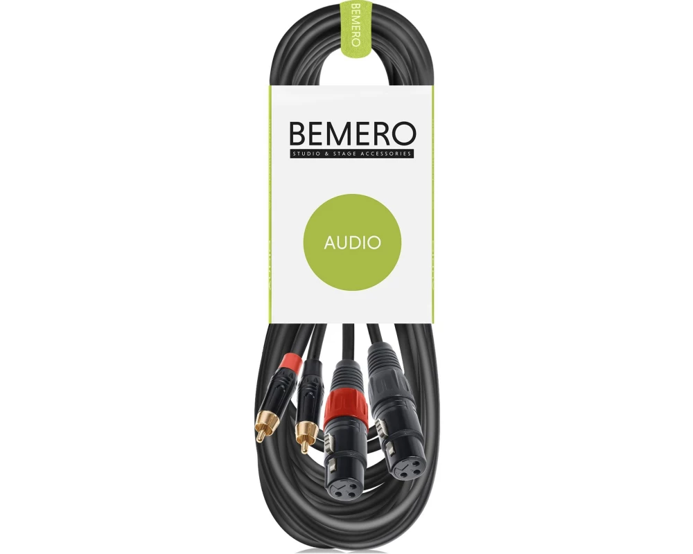 Bemero Audio-Verbindungskabel BAC2544-1000BK Schwarz
