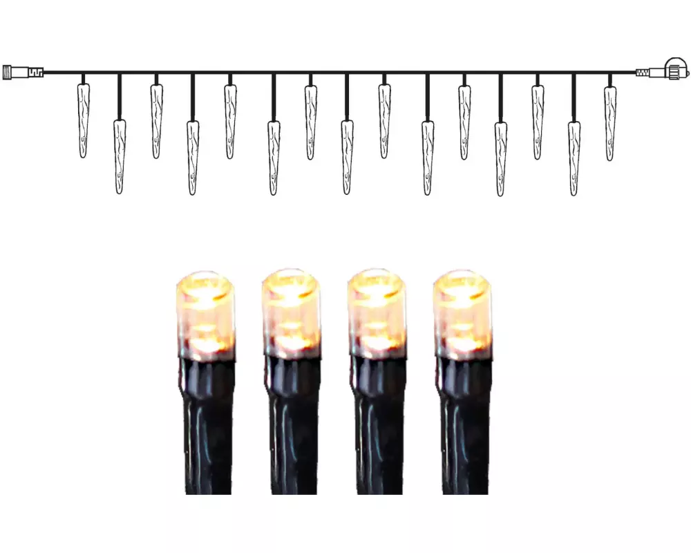 Star Trading Lichtervorhang-Erweiterung Icicle-System Decor, 50 LED, 5 m