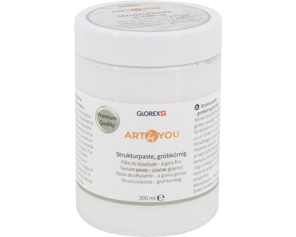 Glorex Strukturpaste grobkörnig 300 ml, Weiss/Keine Angabe