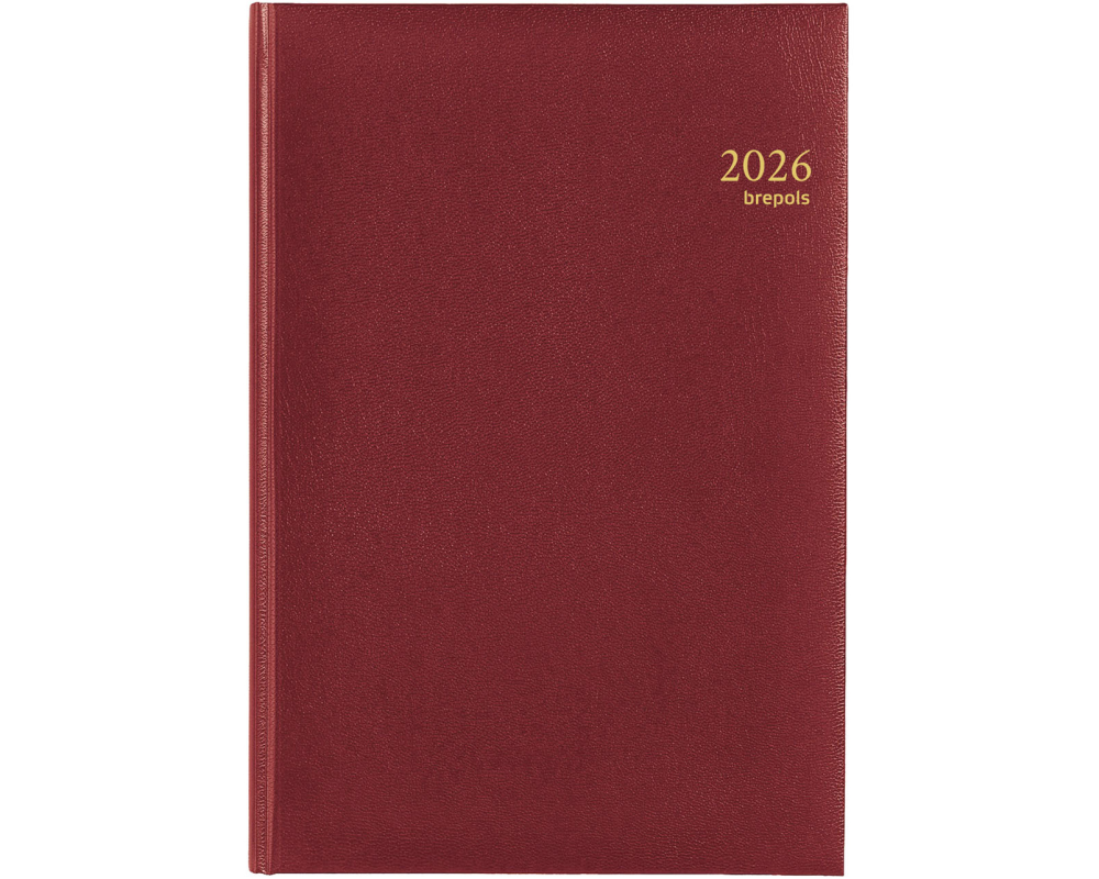BREPOLS Agenda Omega Lima Kul. 2026 0.030.1256 1W/2S bordeaux 21x29cm