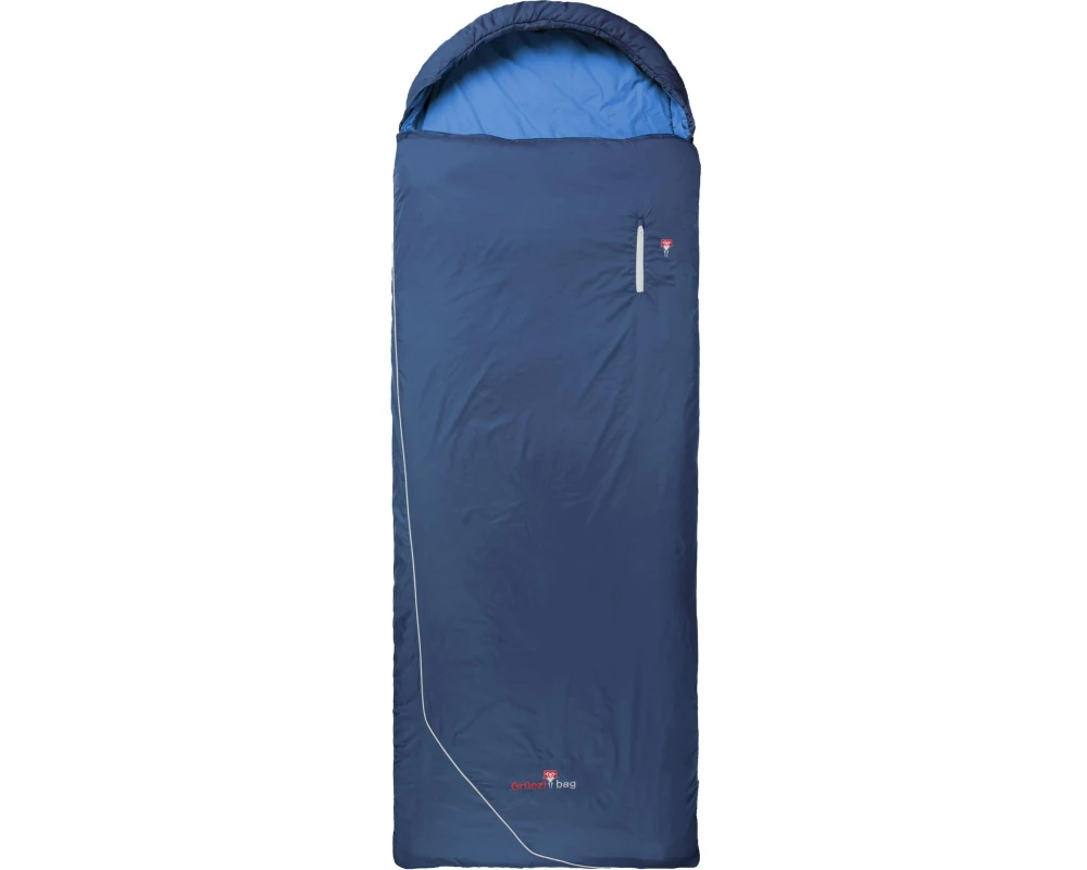 Grüezi Bag Schlafsack Wolle Camp Cotton Comfort 4 °C L 185 cm, Blau