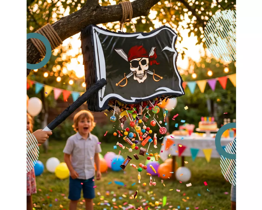 relaxdays Piraten Pirat, Schwarz/Weiss