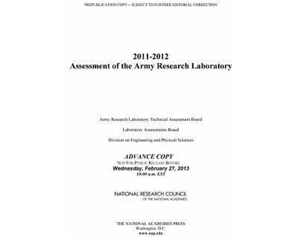 2011-2012 Assessment of the Army Research Laboratory