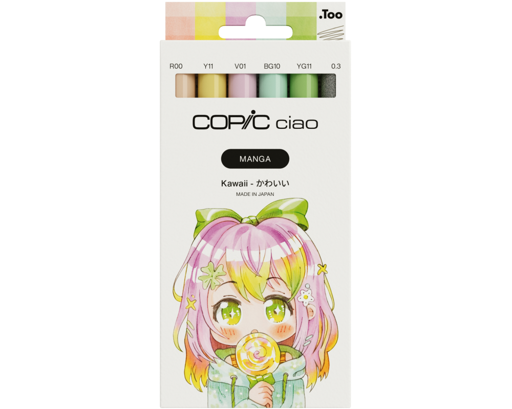 COPIC Marker Ciao Manga Set 22075597 Kawaii 6 Stück