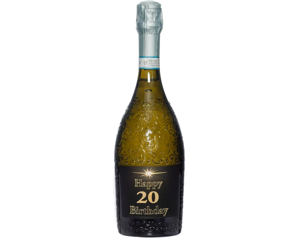 Dreams and Fantasy Geschenkidee Prosecco dark Happy Birthday 20 750 ml