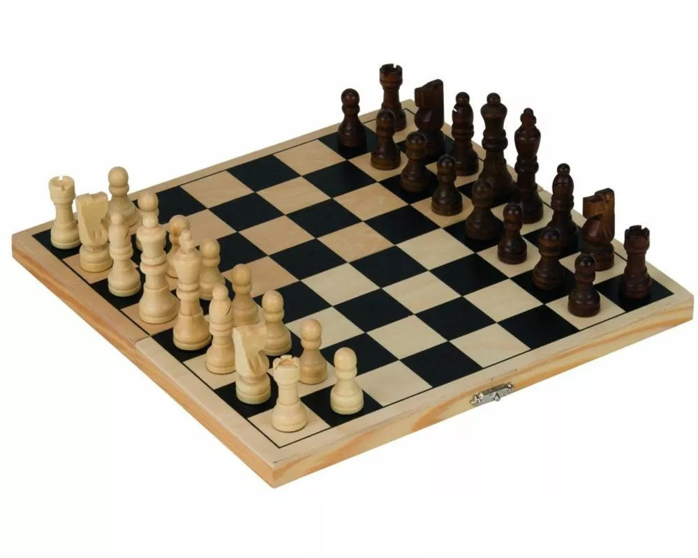 Schachspiel in Holzklappkassette