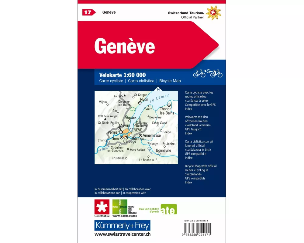 Kümmerly+Frey Velokarte 17 Genève 1:60.000