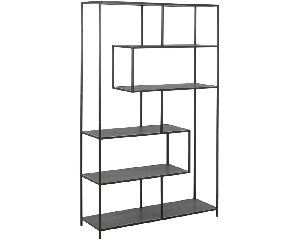 AC Design Regal Seaford 114 x 35 x 185 cm, Schwarz