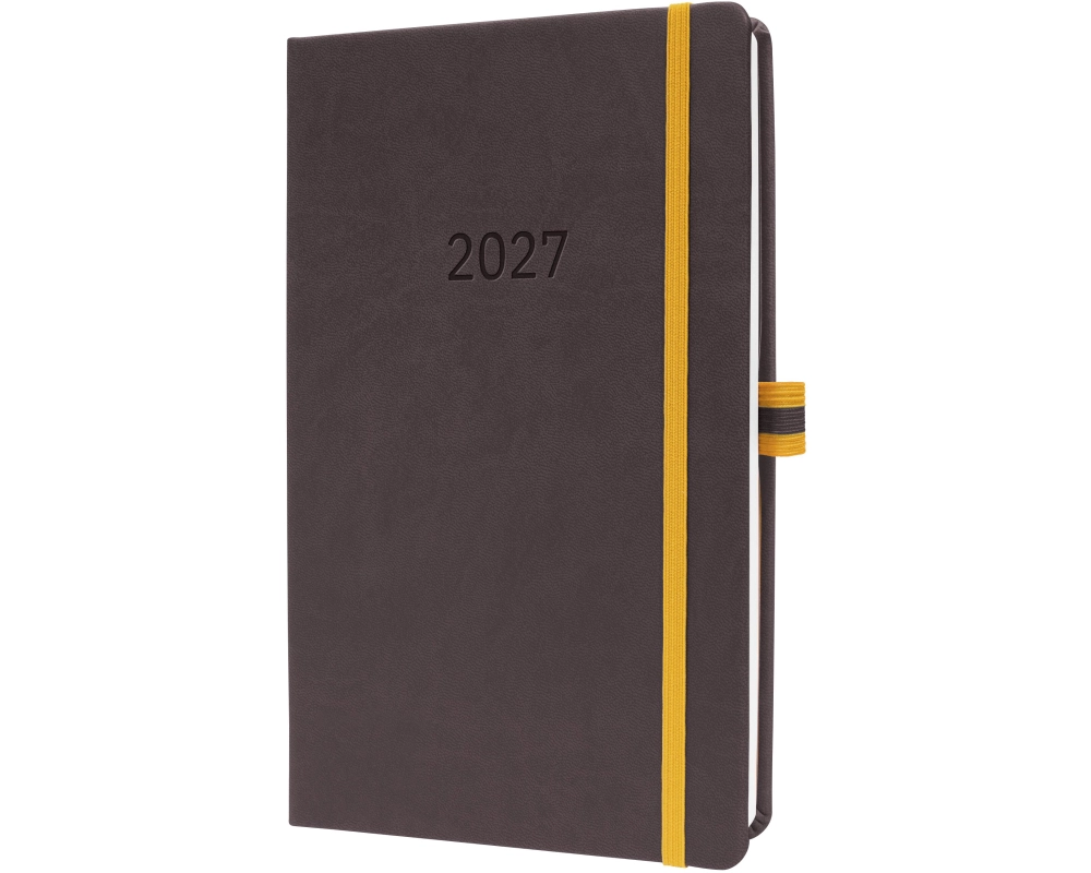 CONCEPTUM Wochenkalender Linescape 2027 L2707 1W/2S dunkelgrau 14.8x21.3cm