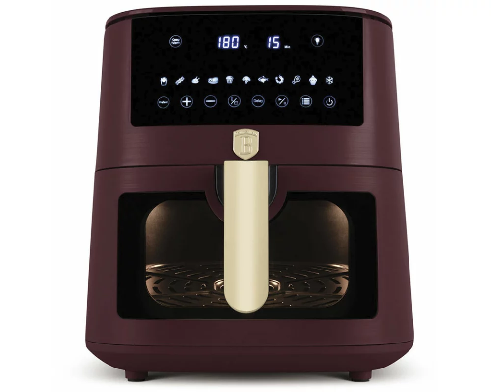 Berlinger Haus Heissluftfritteuse 8L matt bordeaux Leonardo Collection